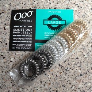 Set of 10 No-Pull Metallic Hair Ties